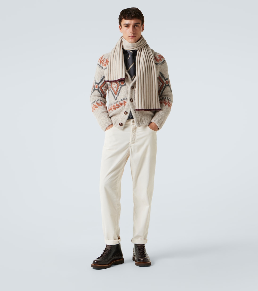 Schal aus Rippstrick | Brunello Cucinelli