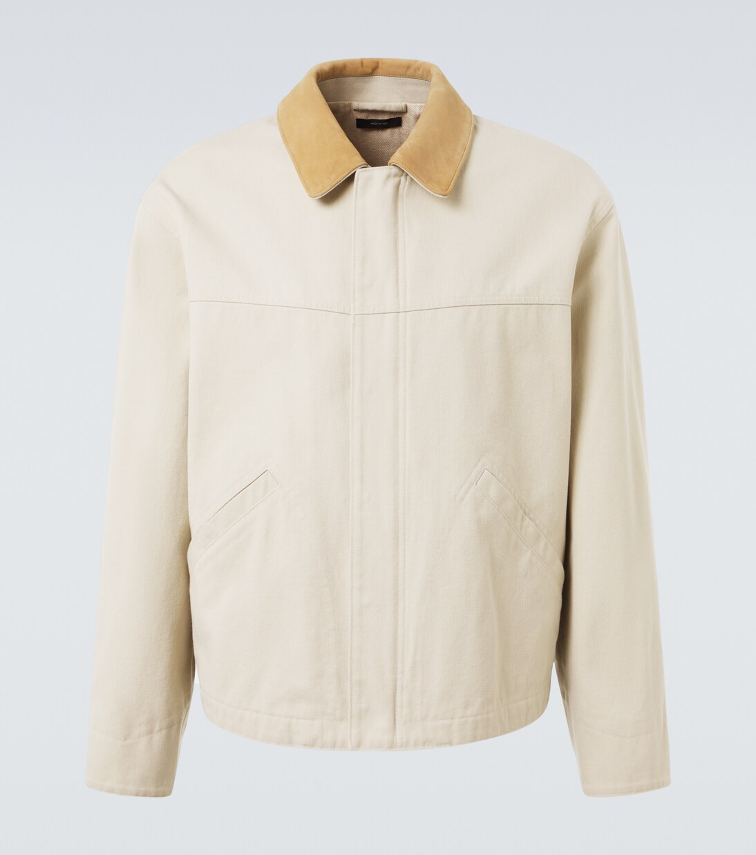 Suede-trimmed cotton canvas jacket | Tom Ford