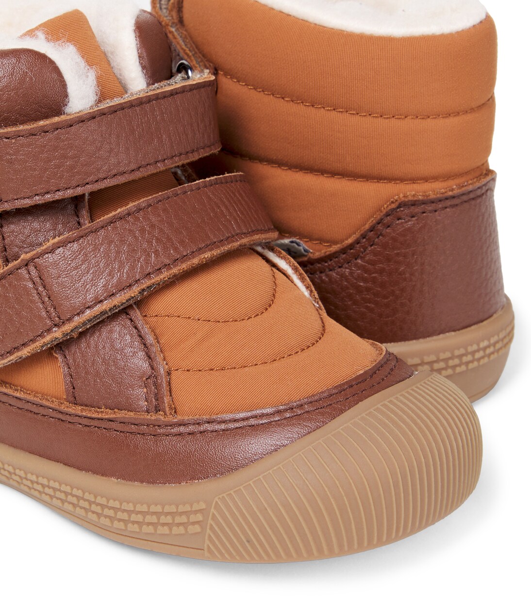 Tex leather-trimmed boots  | Wheat