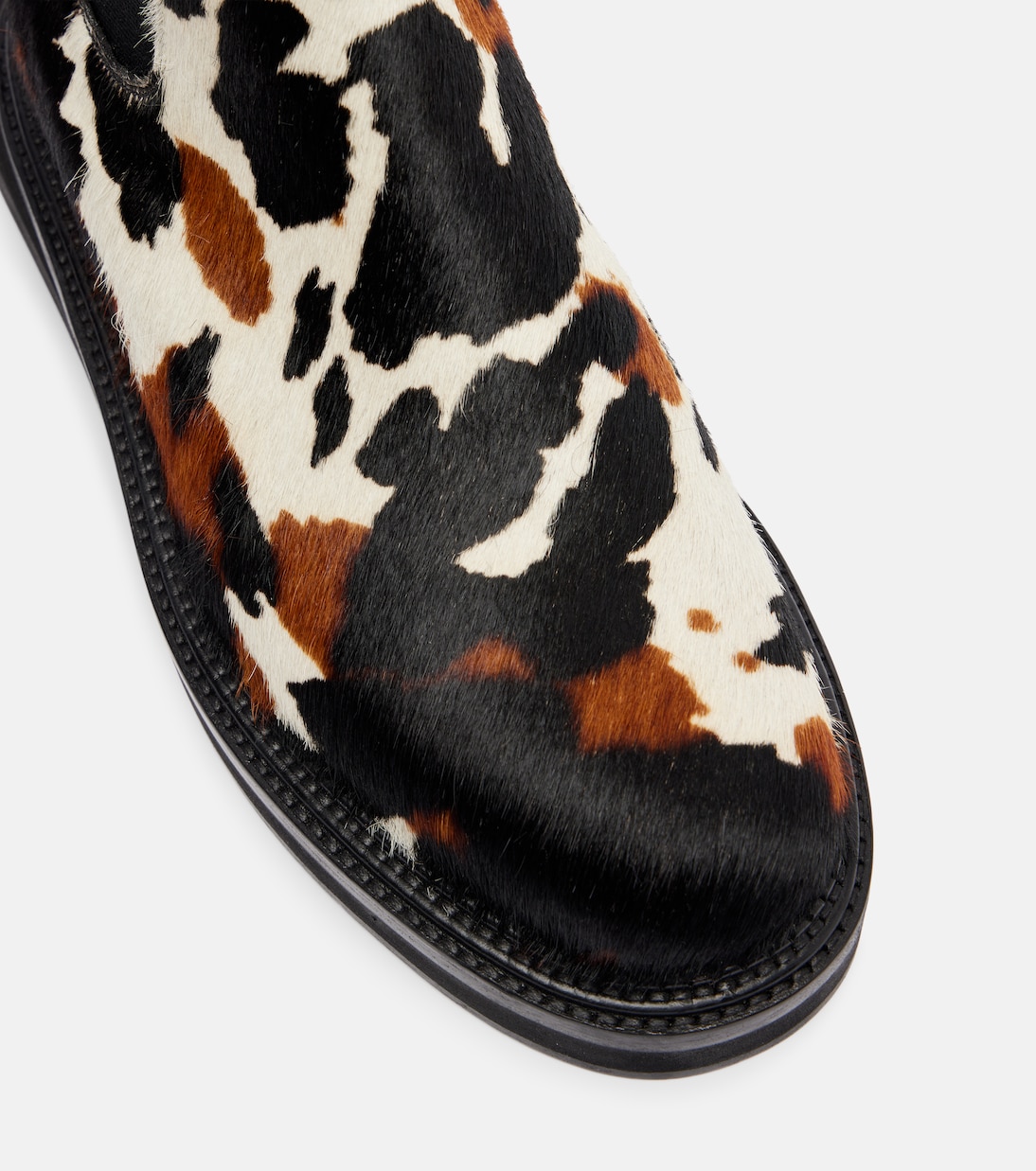 x J.M. Weston calf hair ankle boots | Sacai