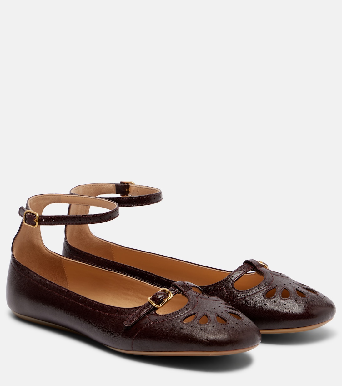 Misty cutout leather ballet flats | Chloé
