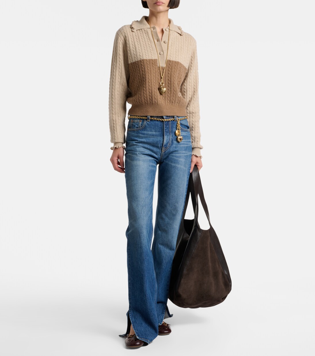 Misty cutout leather ballet flats | Chloé