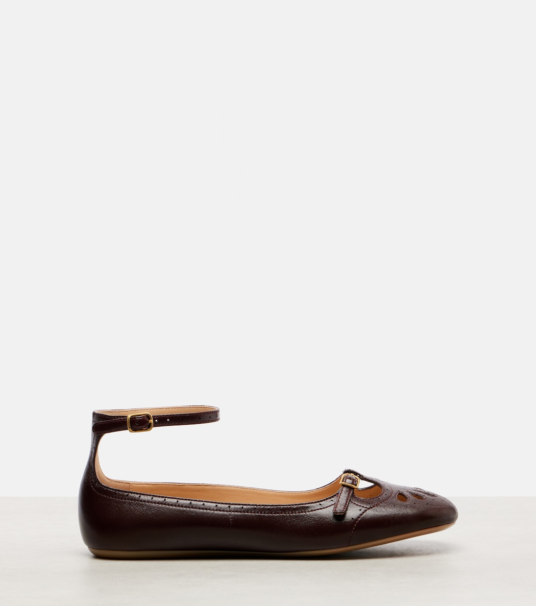 Misty cutout leather ballet flats | Chloé