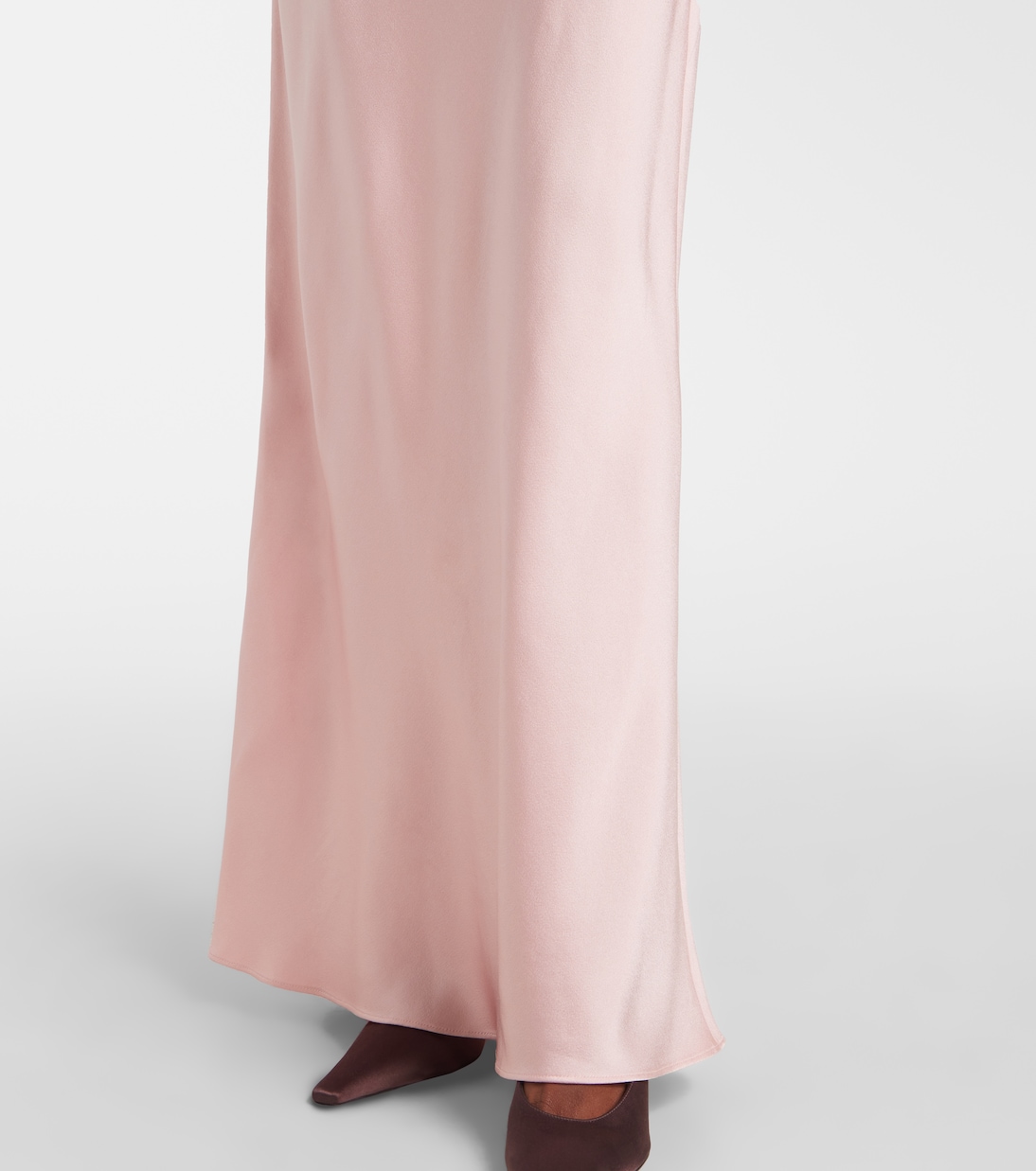 Abito lungo in raso drappeggiato | Stella McCartney