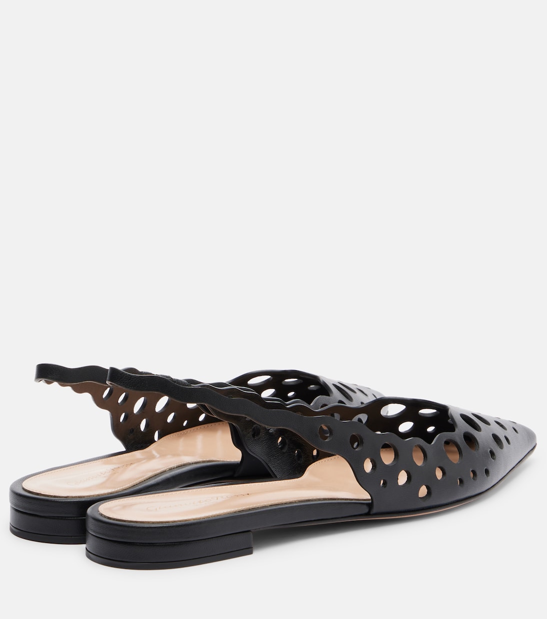 Cutout leather slingback flats | Gianvito Rossi