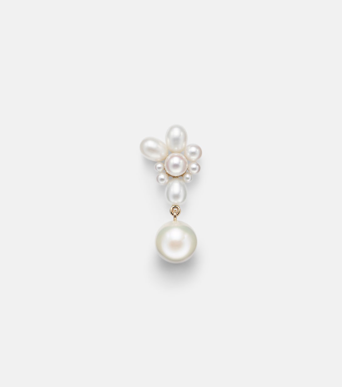 Boucle d’oreille unique Amis Fleur en or 14 ct et perles d’eau douce | Sophie Bille Brahe