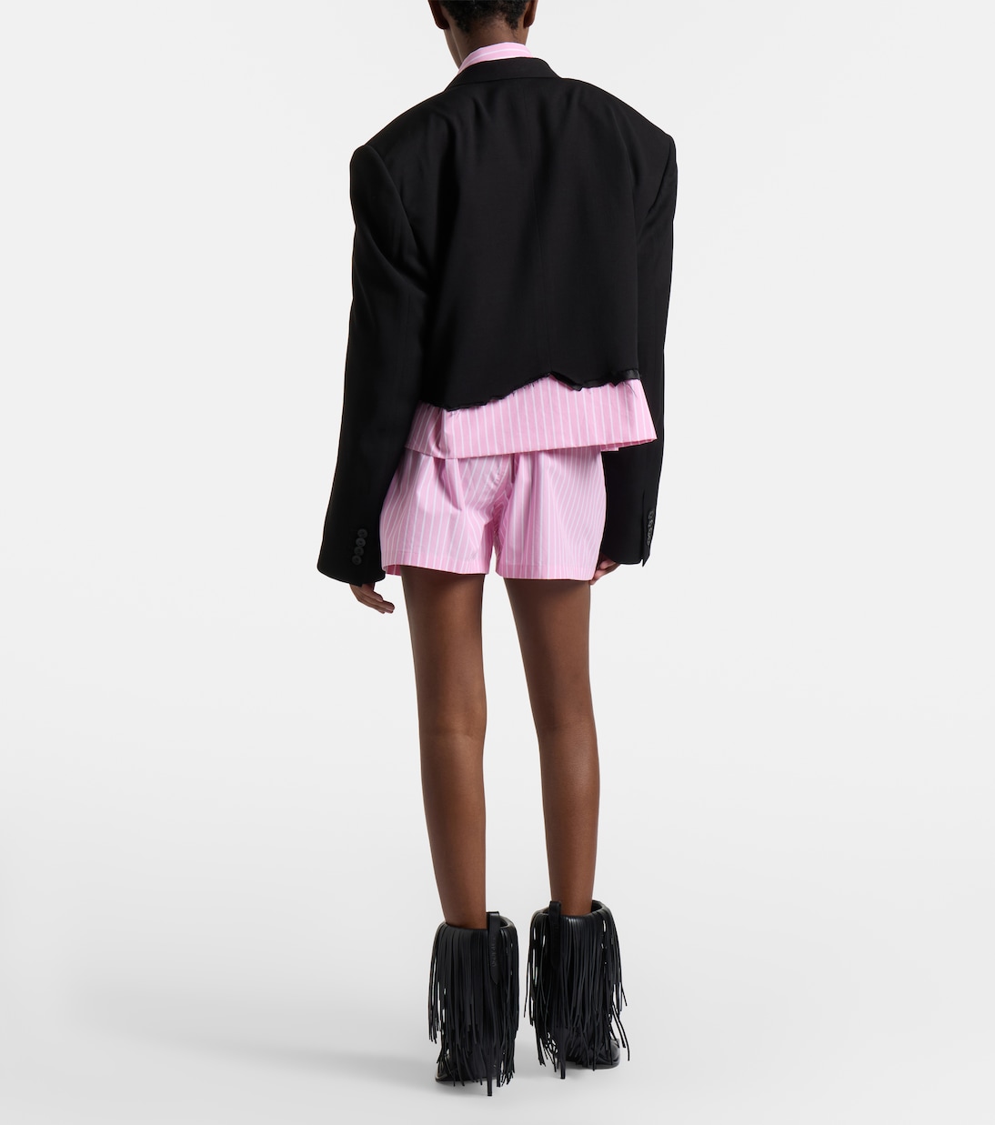 Striped cotton poplin boxers shorts | Balenciaga