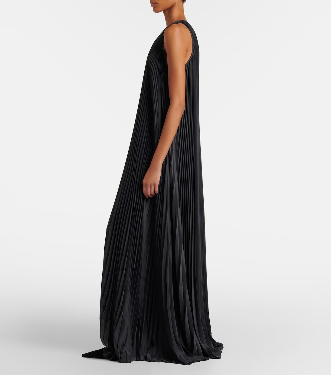 Chenes pleated halterneck maxi dress | Joseph