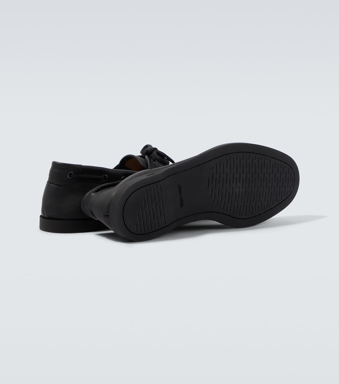 Foil leather boat shoes | John Lobb