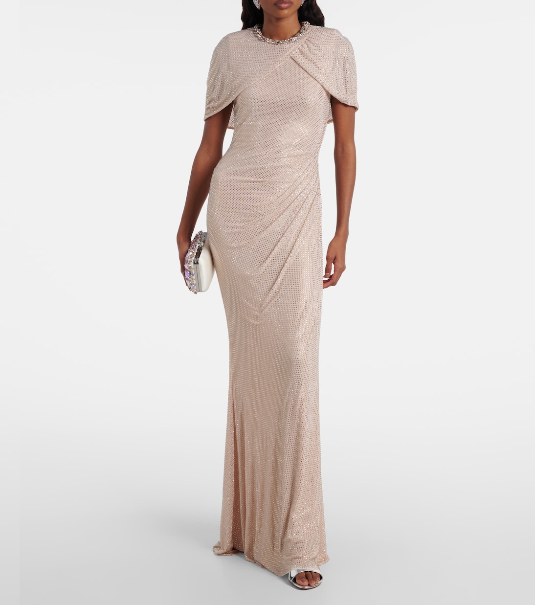 Maxikleid mit Kristallen | Self-Portrait