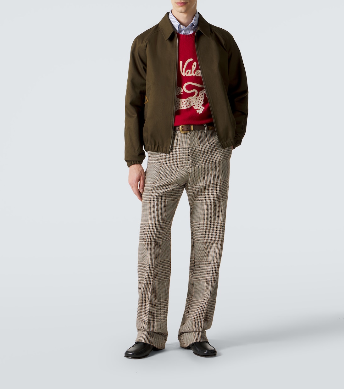 VGold cotton gabardine blouson jacket | Valentino