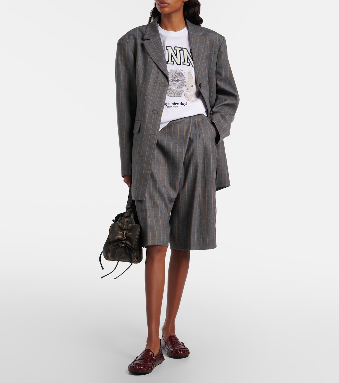 Pinstripe blazer | Ganni