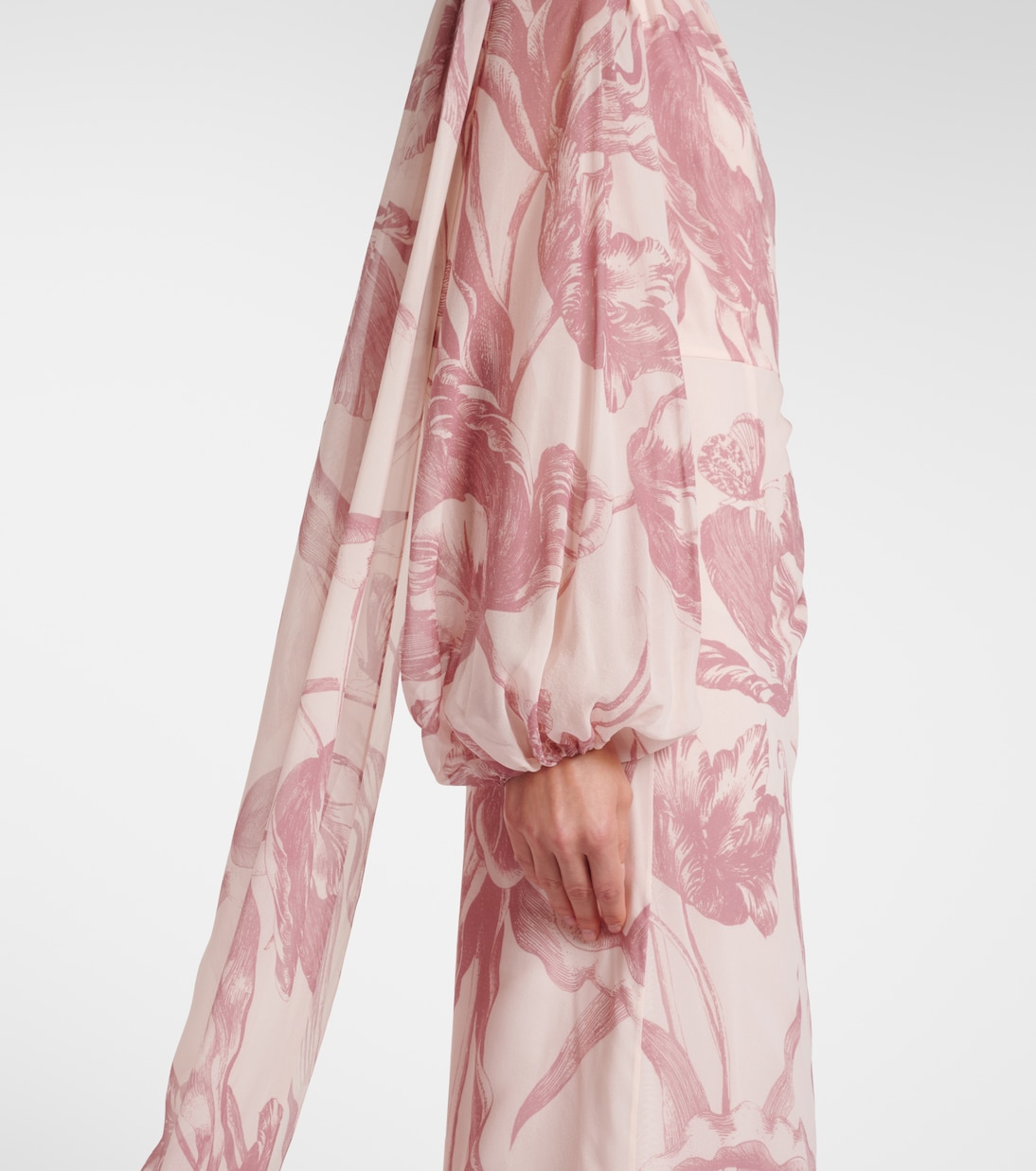 Robe aus Seidenvoile | Erdem