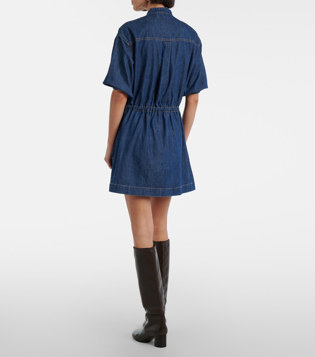 فستان قصير من الدنيم Akerman | Veronica Beard