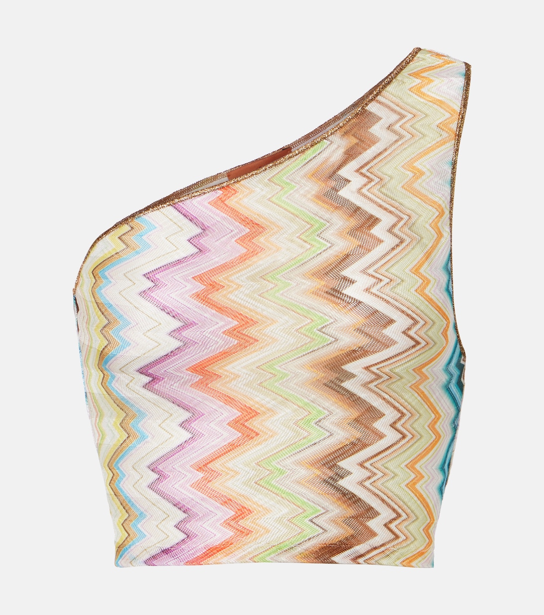 Crop top asimétrico en zigzag | Missoni