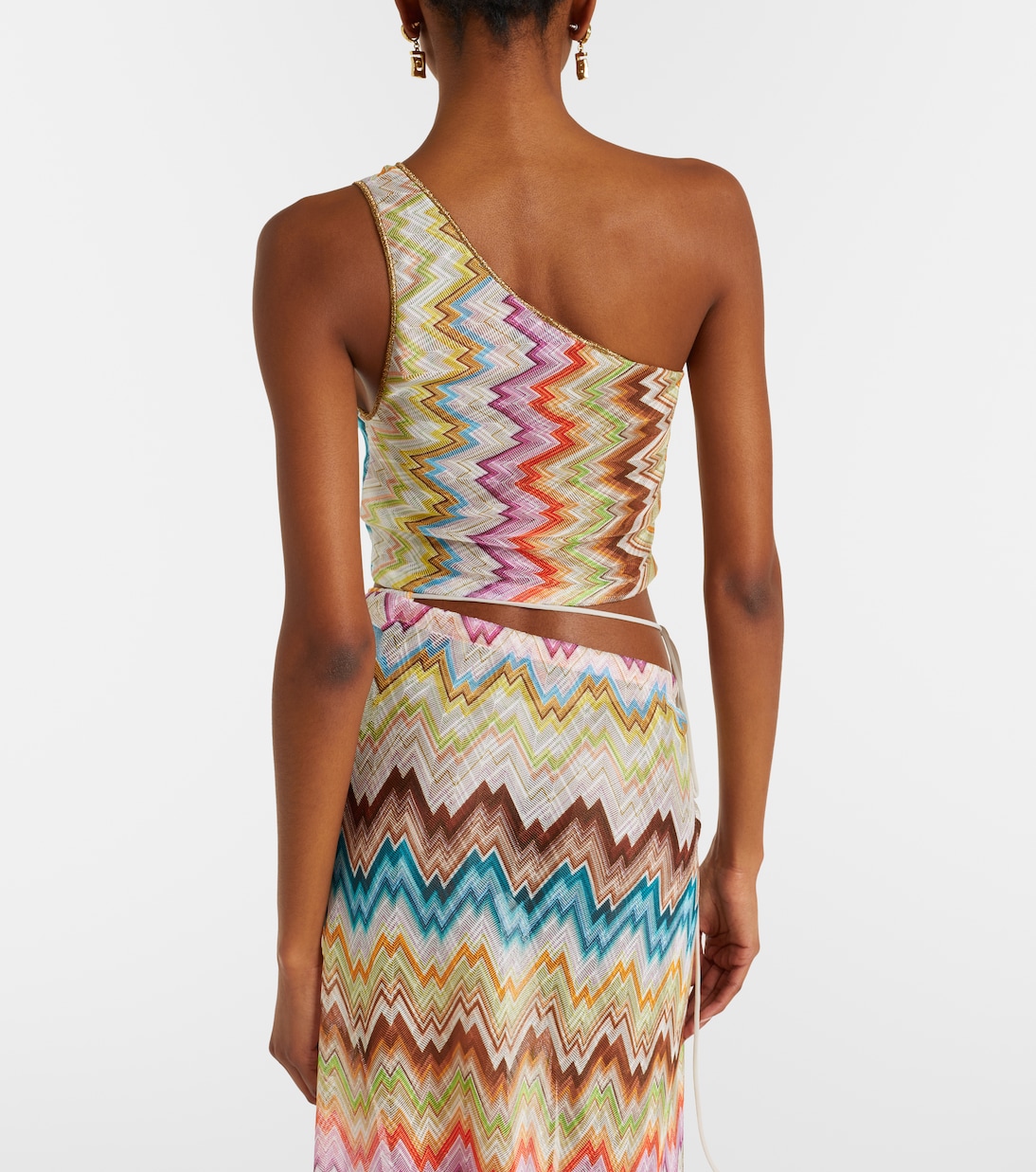 Crop top asimétrico en zigzag | Missoni