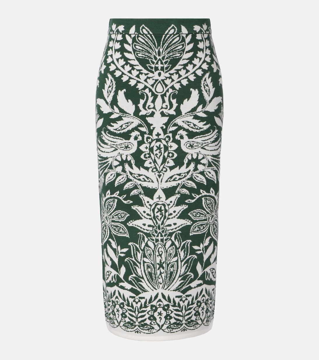 Miranda嵌花针织中长半身裙 | Farm Rio