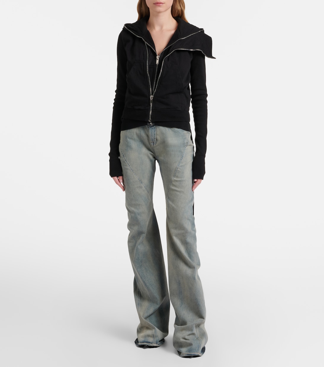Belted cotton jersey sweatshirt | Rick Owens