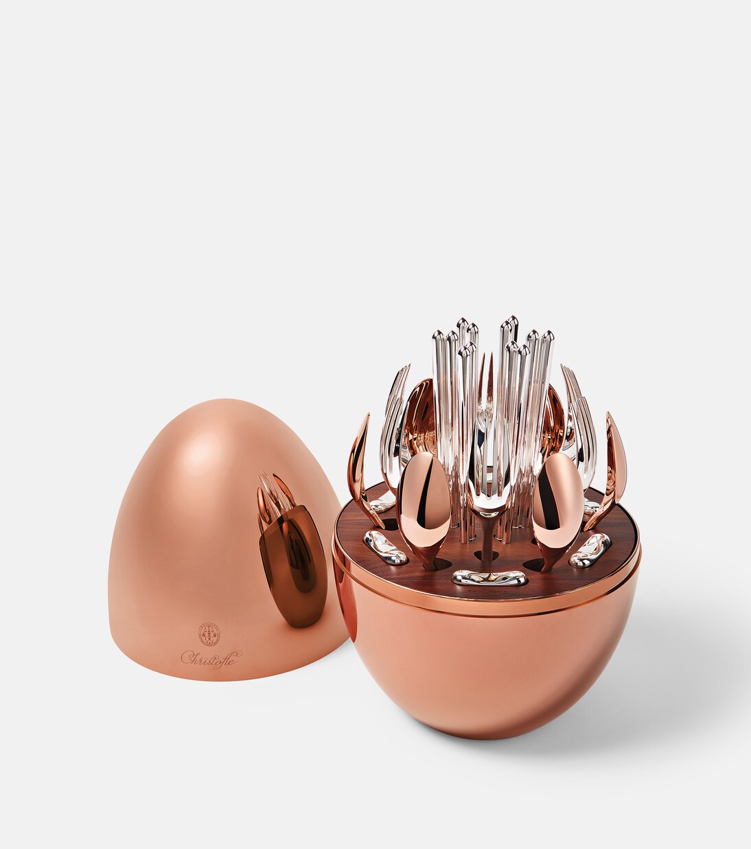 Mood Asia Precious rose and silver-plated 24-piece cutlery set | Christofle