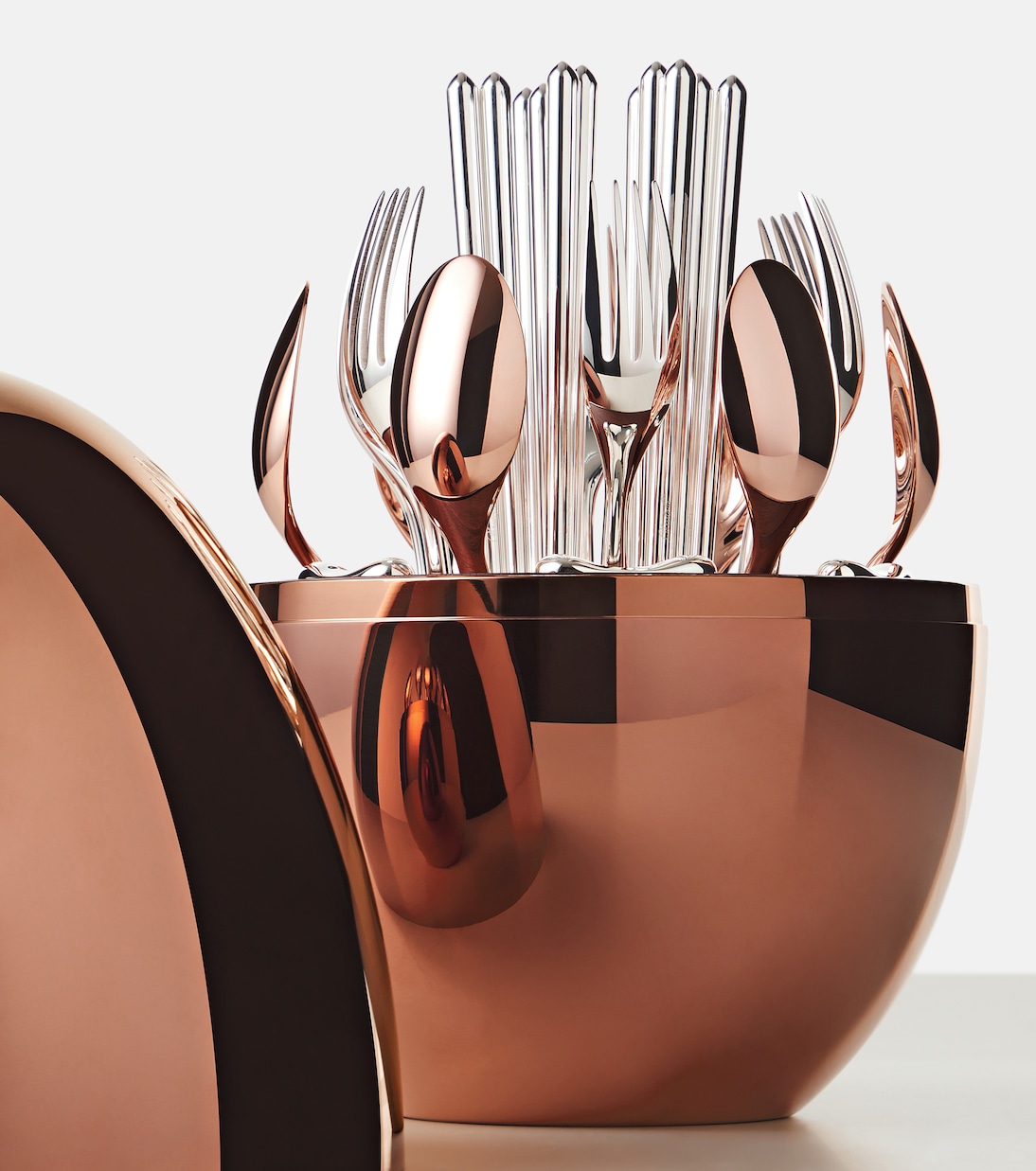 Mood Asia Precious rose and silver-plated 24-piece cutlery set | Christofle