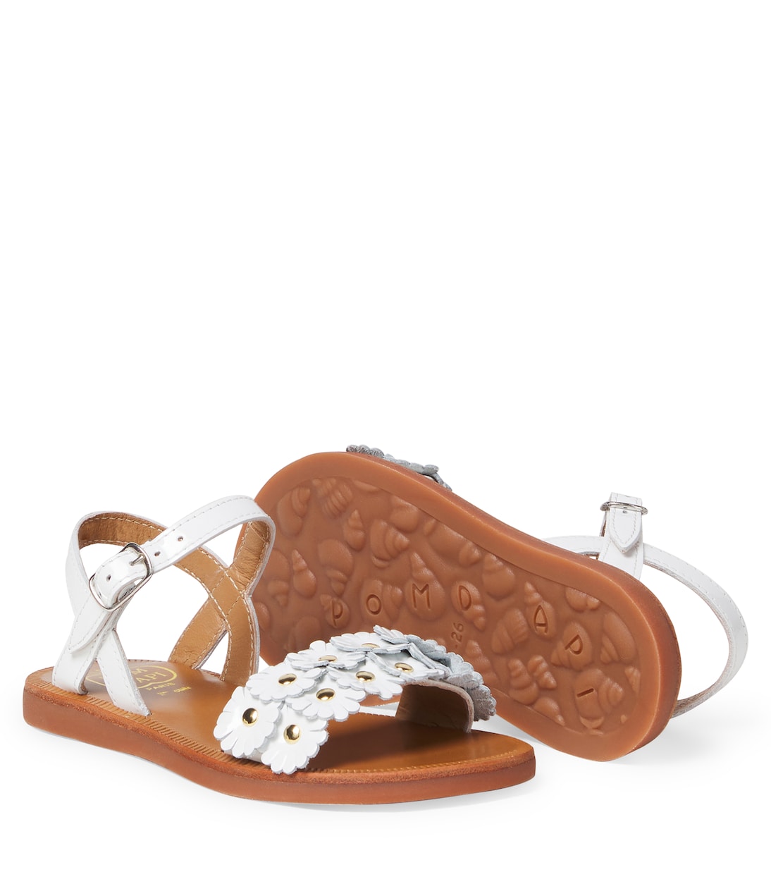 Plagette Multi Flo leather sandals | Pom d'Api