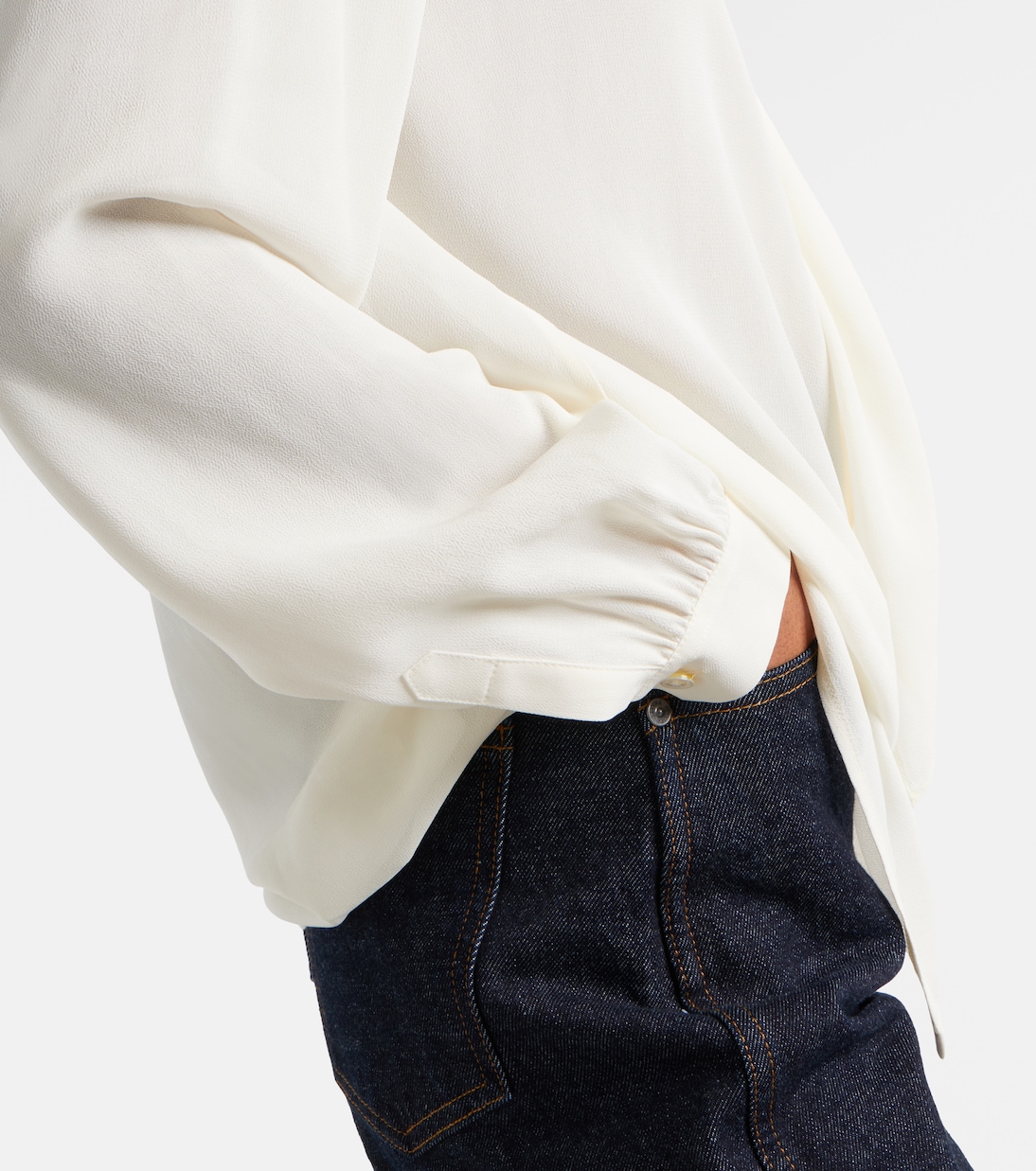 Schluppenbluse aus Georgette | Tory Burch