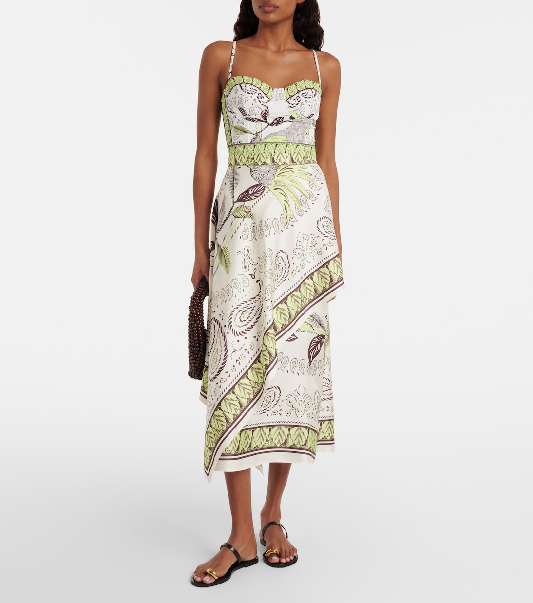 Bedruckter Midirock aus Seidensatin | Tory Burch