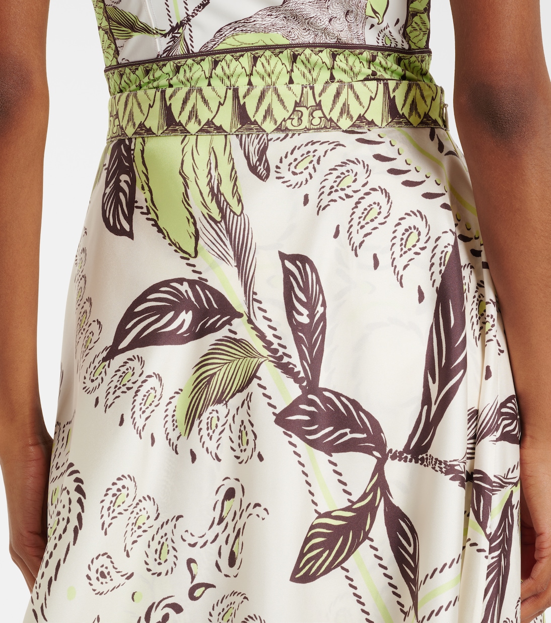 Bedruckter Midirock aus Seidensatin | Tory Burch