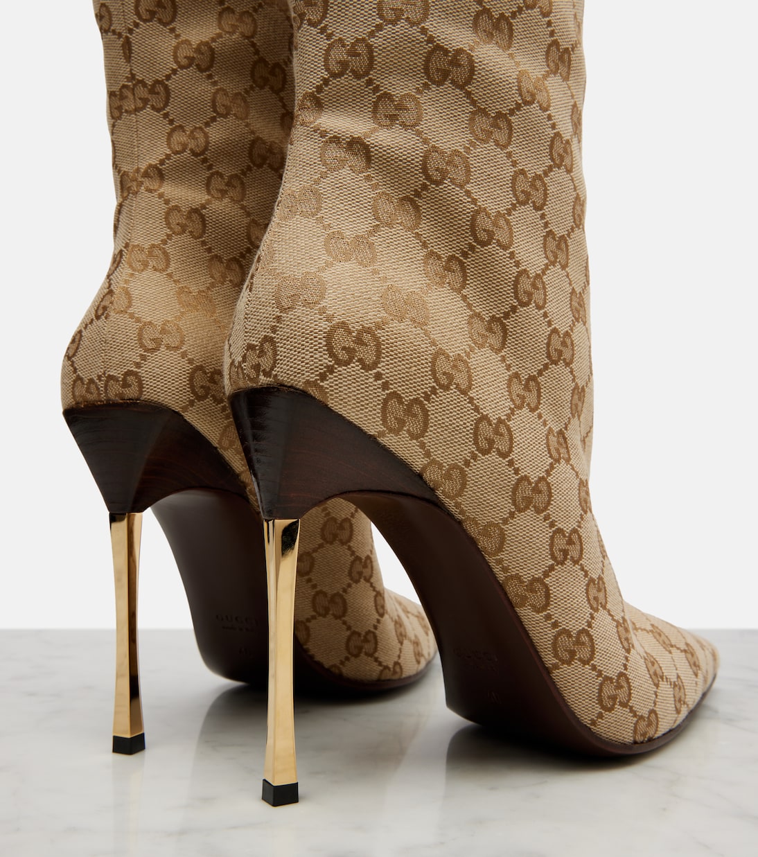 Bombshell GG Canvas over-the-knee boots | Gucci