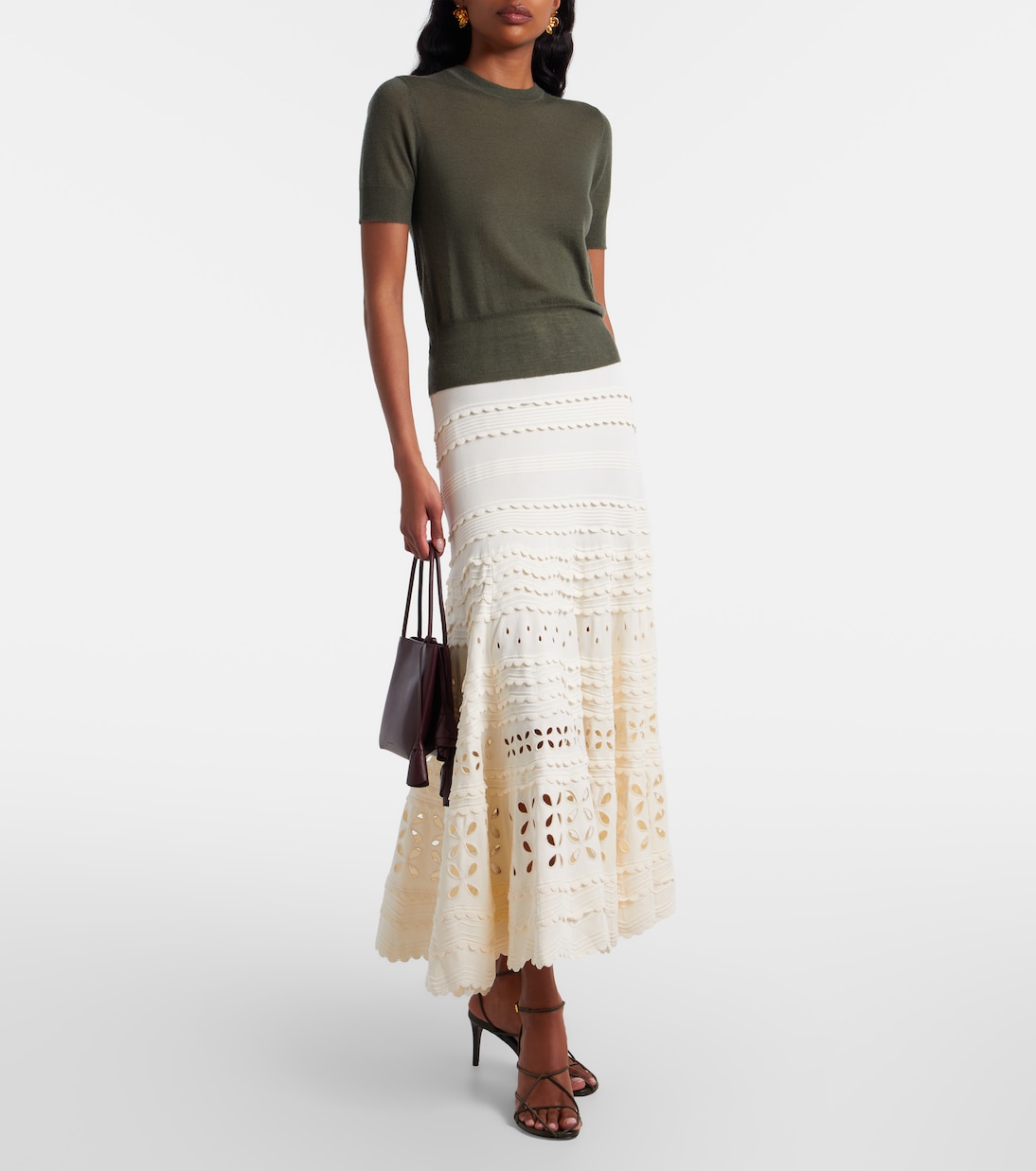 Annisa broderie anglaise midi skirt | Ulla Johnson