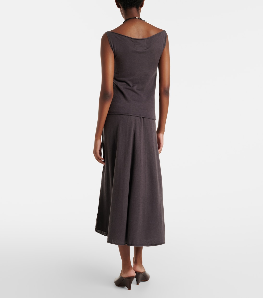 Gonna midi N°470 Seduce in lana e cashmere | Extreme Cashmere