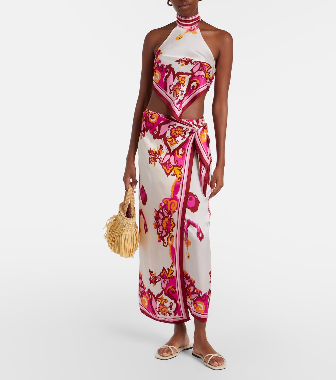 Falda envolvente Dana estampada | Poupette St Barth