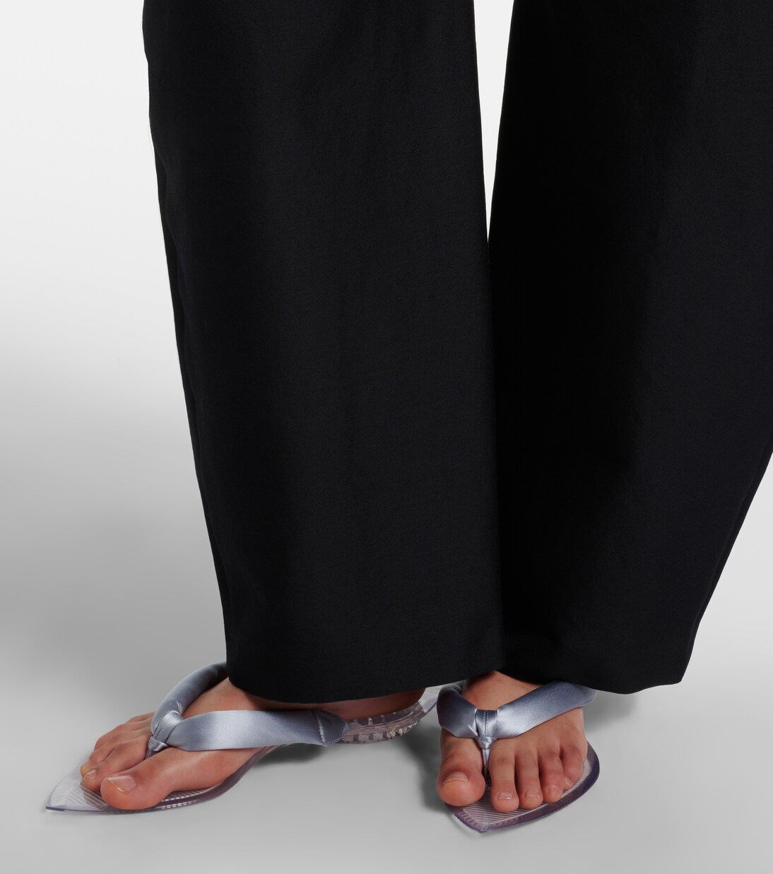 Invisible satin thong sandals | Alaïa
