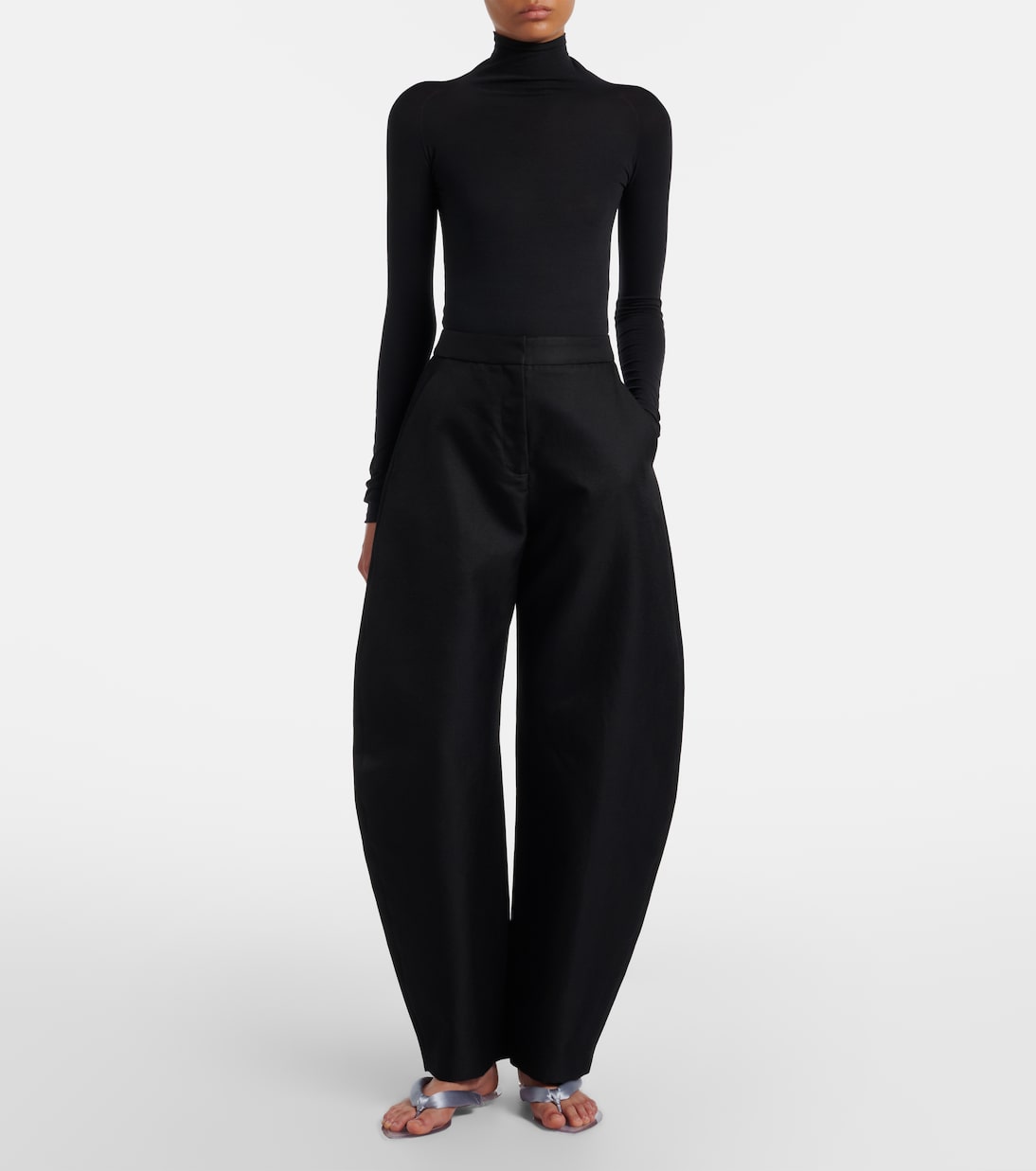 Invisible satin thong sandals | Alaïa