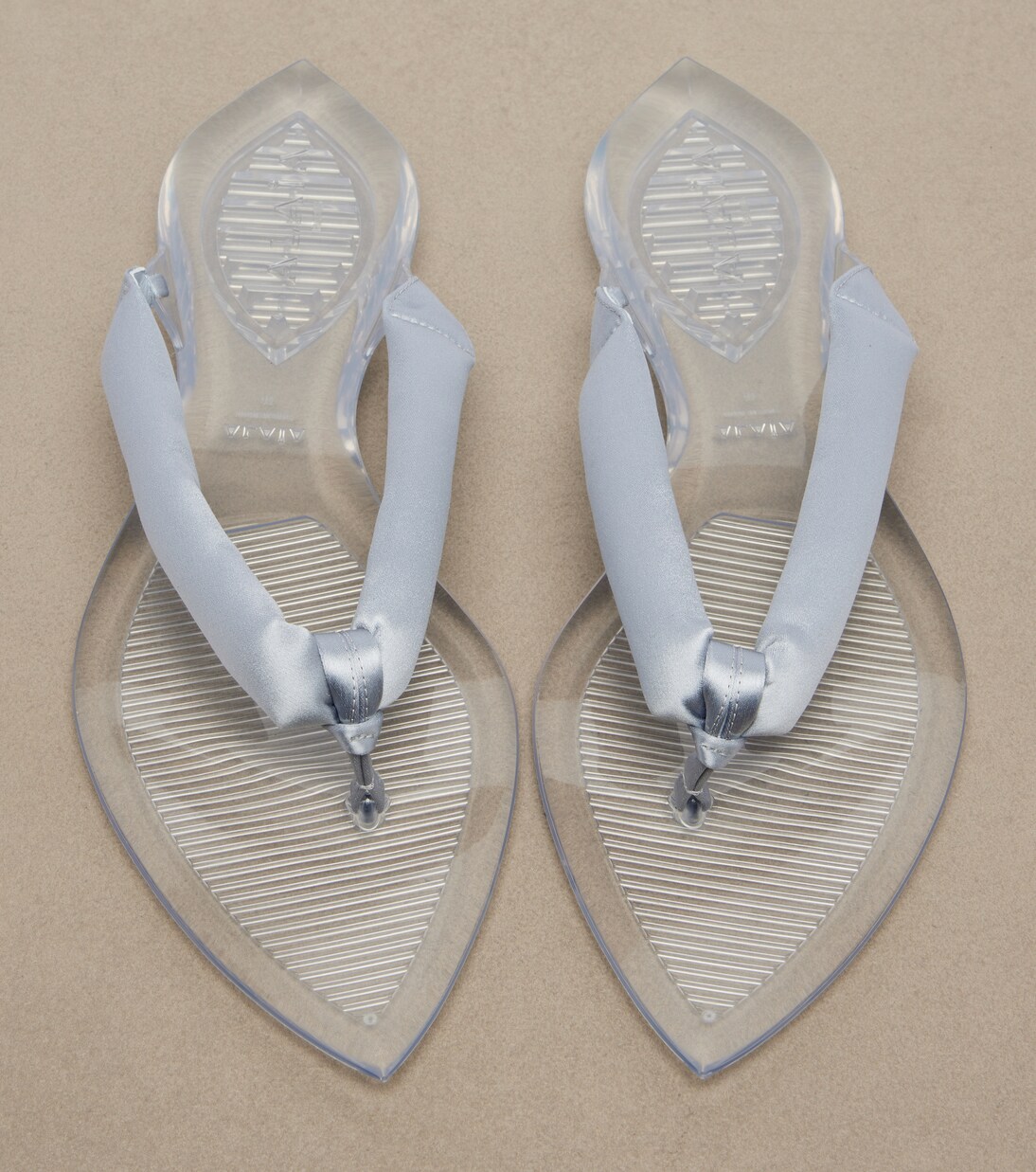 Invisible satin thong sandals | Alaïa
