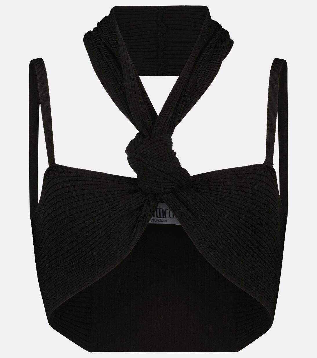 Cropped-Top aus Rippstrick | The Attico