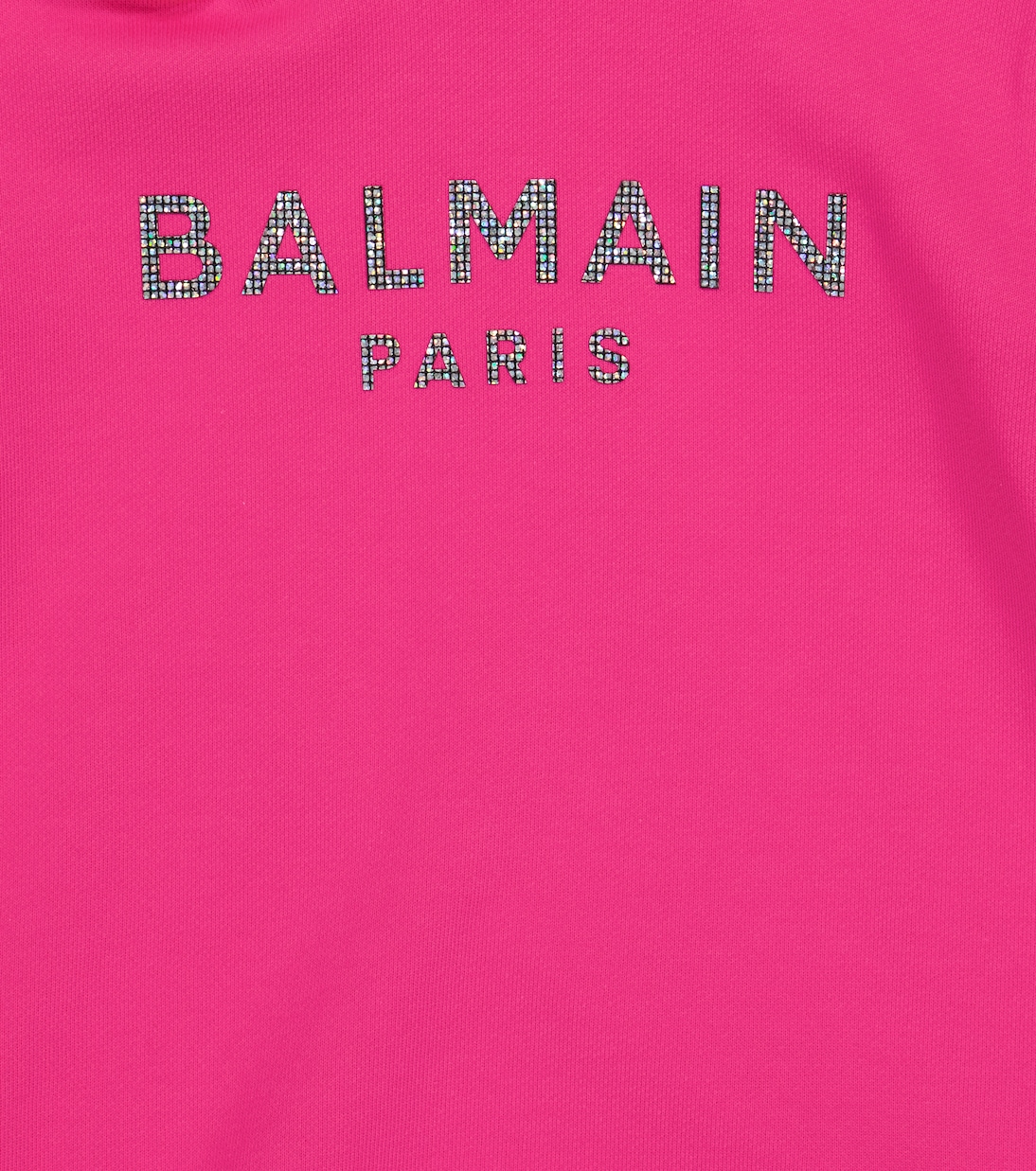 Logo cotton hoodie dress | Balmain Kids