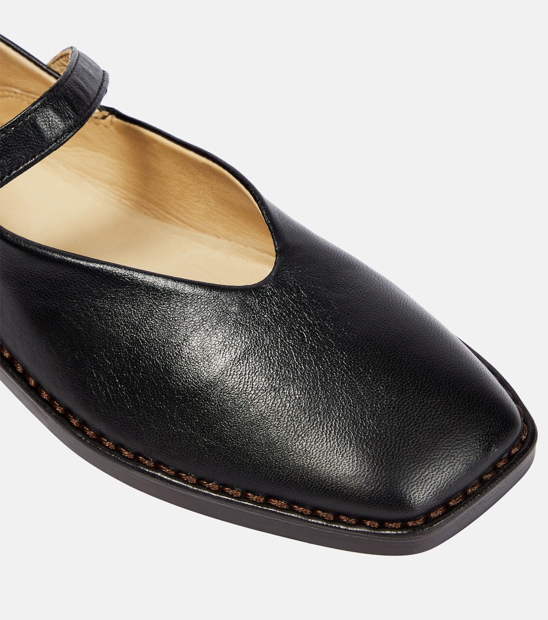 Leather Mary Jane ballet flats | Lemaire