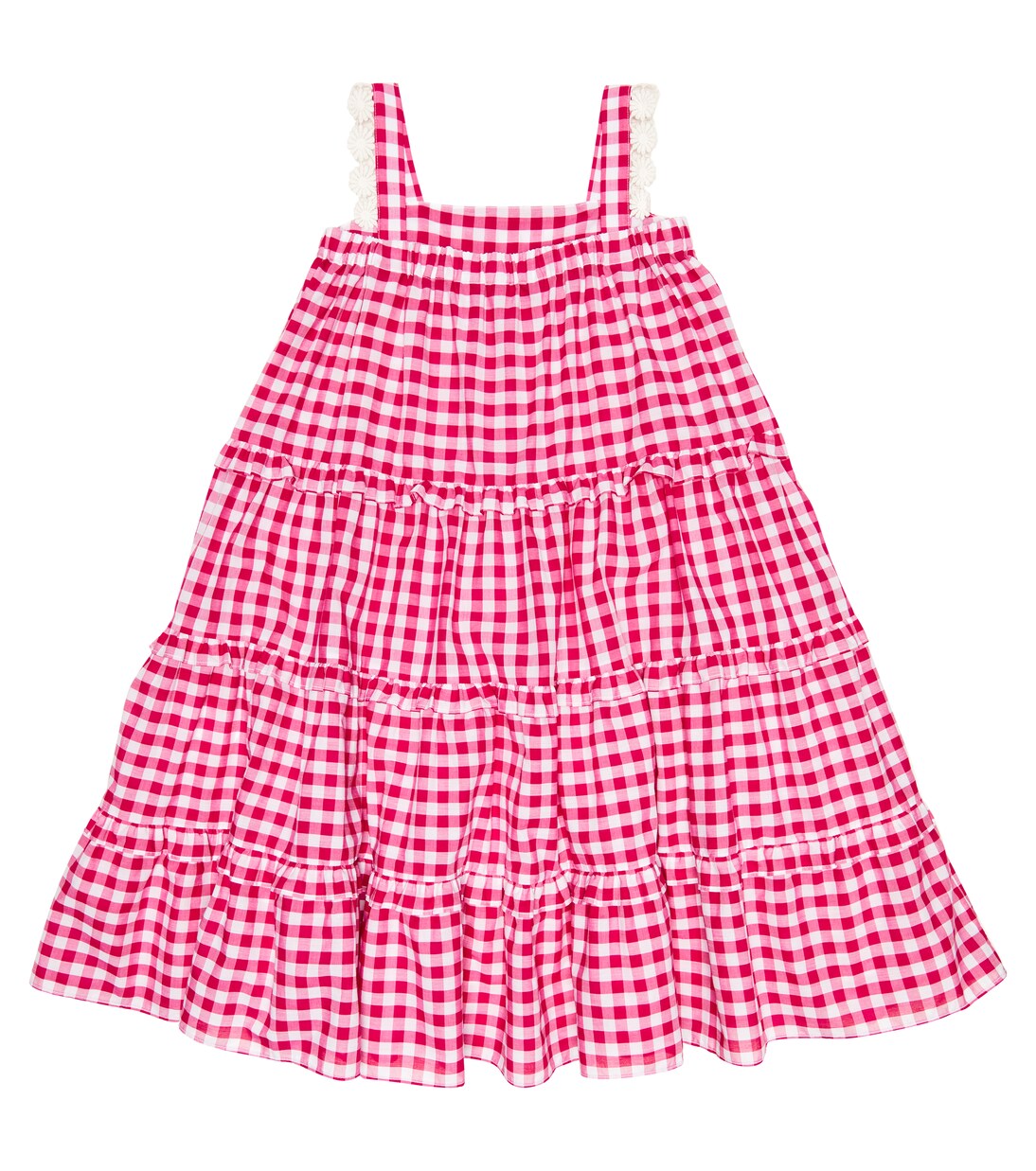 Embroidered gingham cotton dress | Tartine et Chocolat