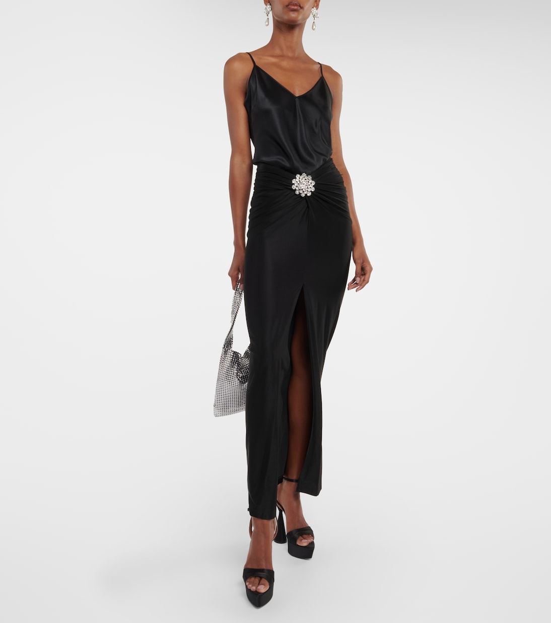 Sandalias Skye de satén con plataforma | D'Accori