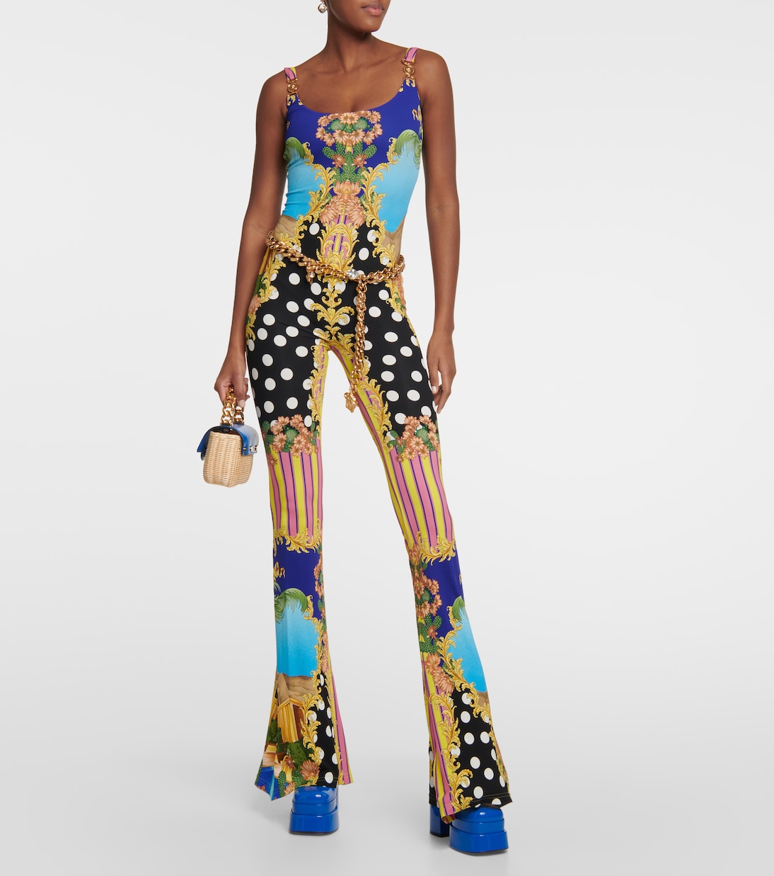 Medusa Palm Springs flared jumpsuit | Versace