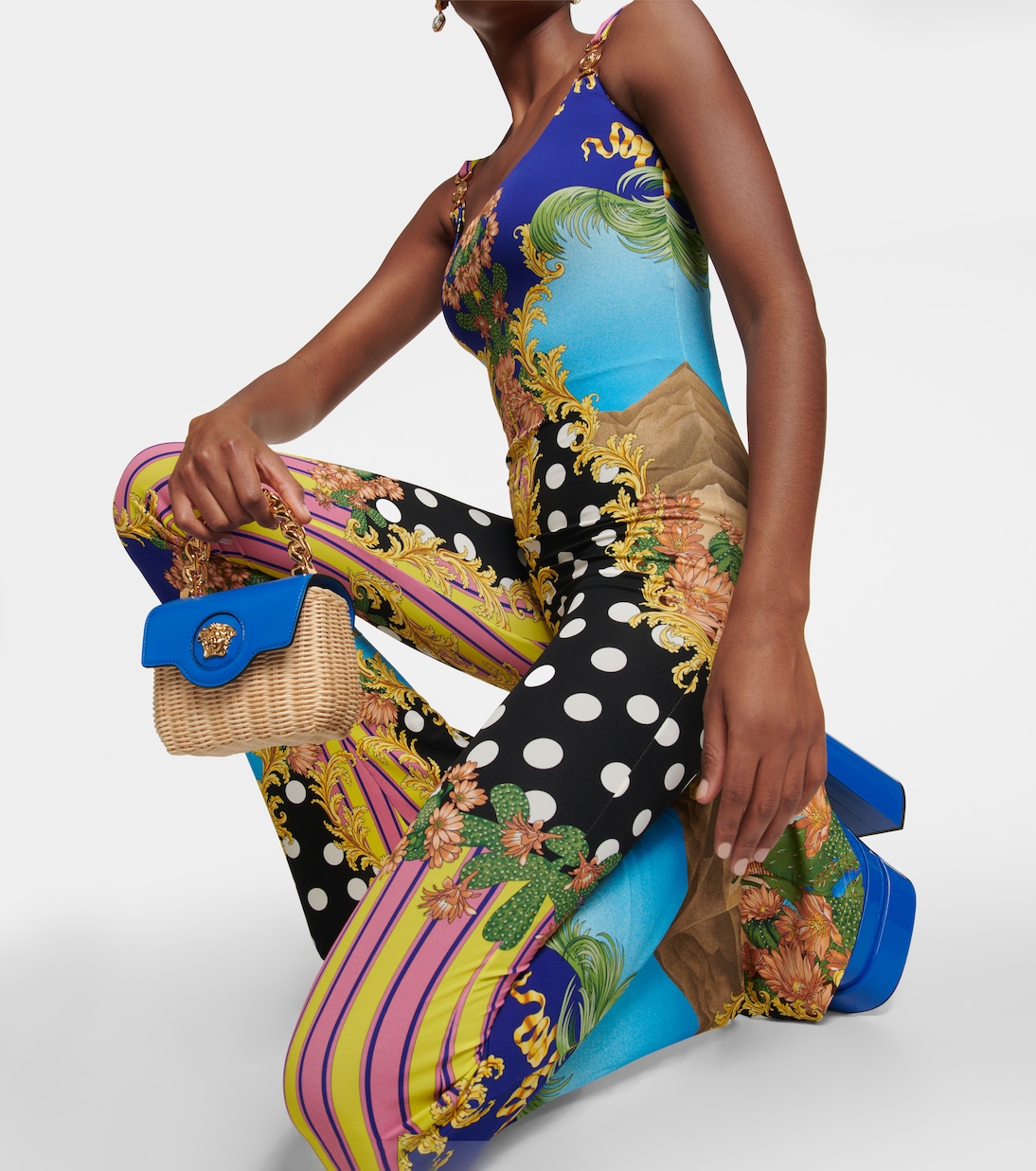 Medusa Palm Springs flared jumpsuit | Versace