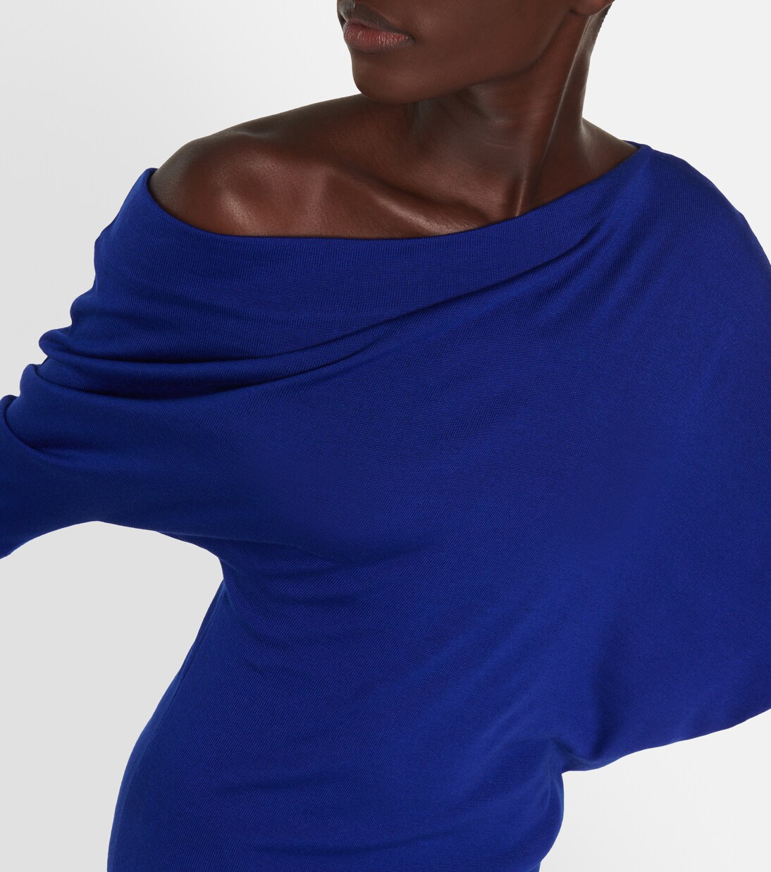 Robe midi en cachemire et soie à encolure bardot | Tom Ford