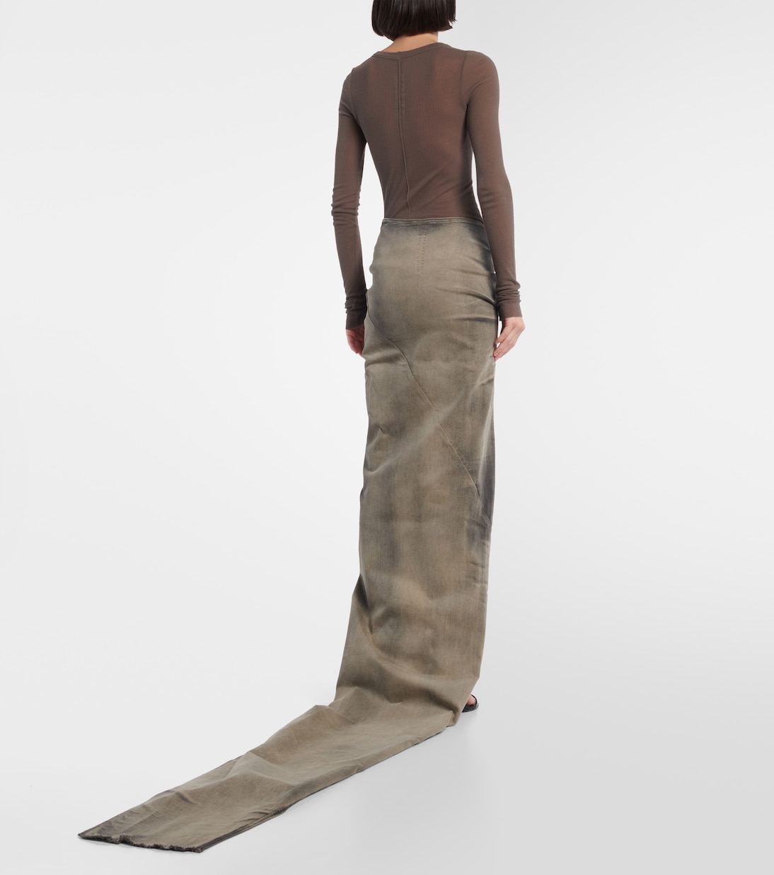 DRKSHDW Edfu denim maxi skirt | Rick Owens