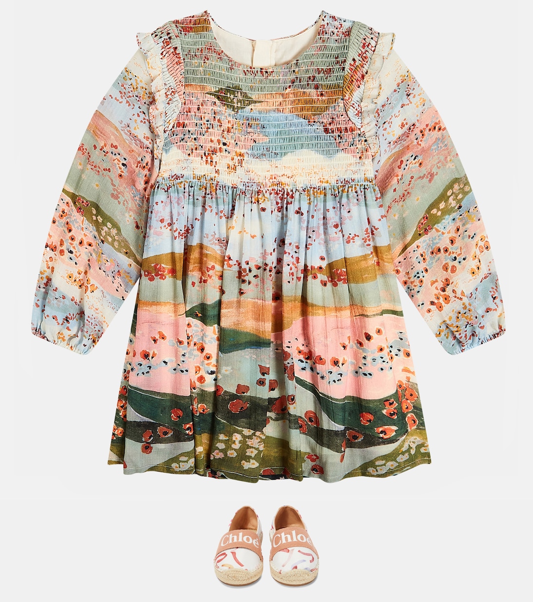 Printed cotton dress | Chloé Kids