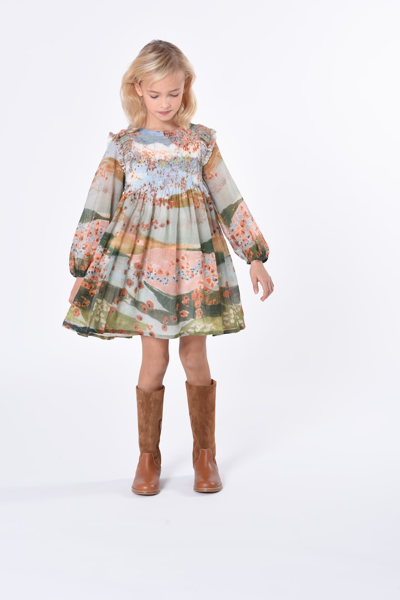 Printed cotton dress | Chloé Kids