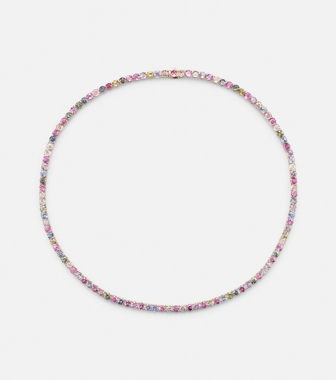 Essentials Rivière 18kt rose gold necklace with sapphires | Bucherer Fine Jewellery