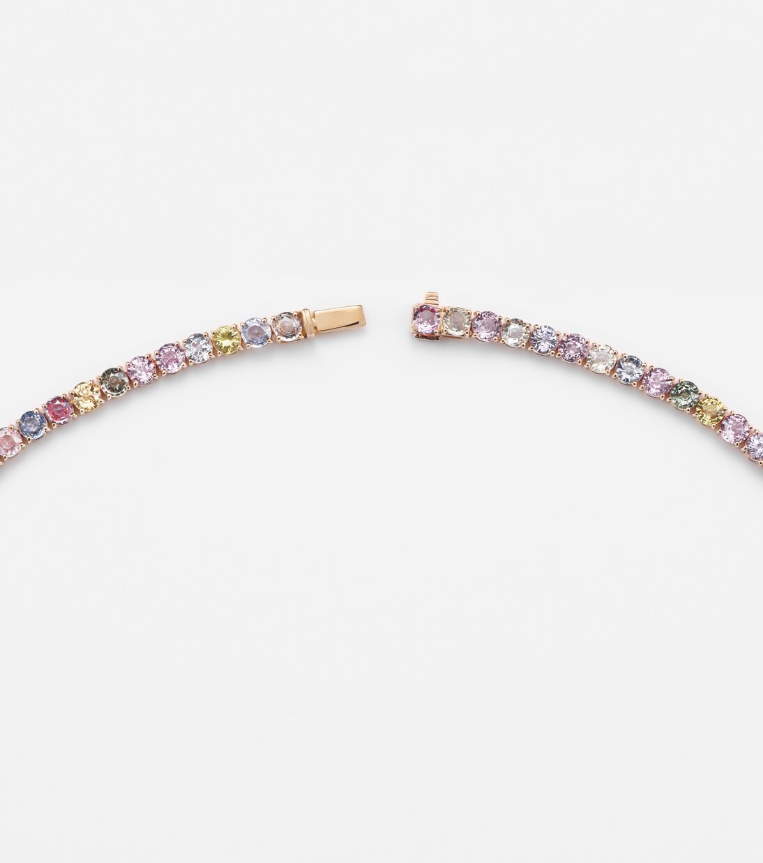 Essentials Rivière 18kt rose gold necklace with sapphires | Bucherer Fine Jewellery