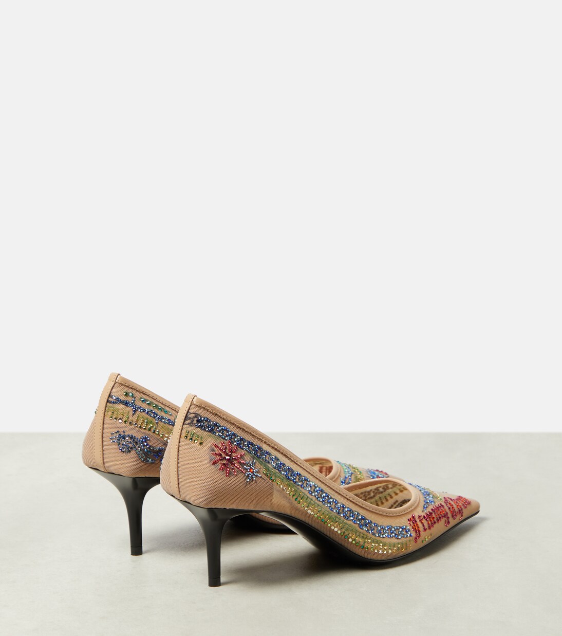 x Jean Paul Gaultier embellished mesh pumps | Jimmy Choo