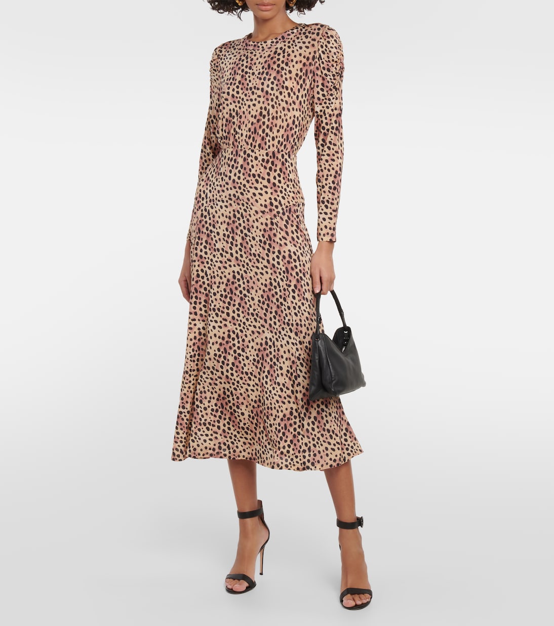 Bedrucktes Midikleid Cerise | Rixo